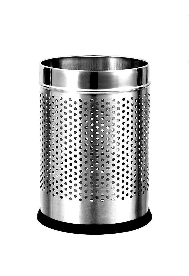 Perforated Stainless steal Dustbin without lid